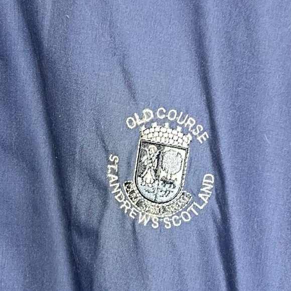 Vintage Jacket with Old Course St. Andrew’s Golf Course Logo Men’s Blue Large - Picture 9 of 9